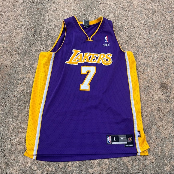 Lamar Odom Purple and Yellow Lakers Basketball Jersey vintage - Picture 1 of 6